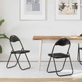 Klappstuhl 2 pcs Schwarz 48 x 43,5 x 81 cm Kunstleder
