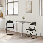 Klappstuhl 2 pcs Schwarz 48 x 43,5 x 81 cm Kunstleder