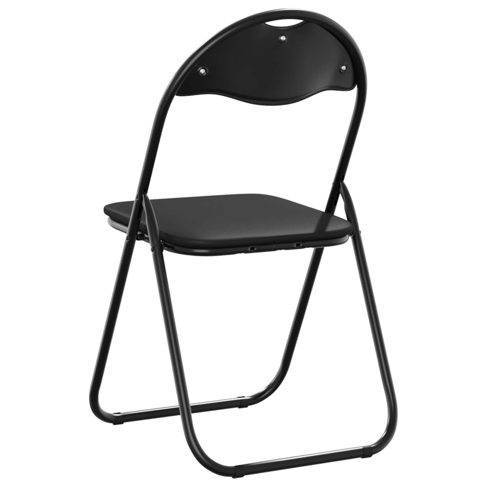Klappstuhl 2 pcs Schwarz 48 x 43,5 x 81 cm Kunstleder