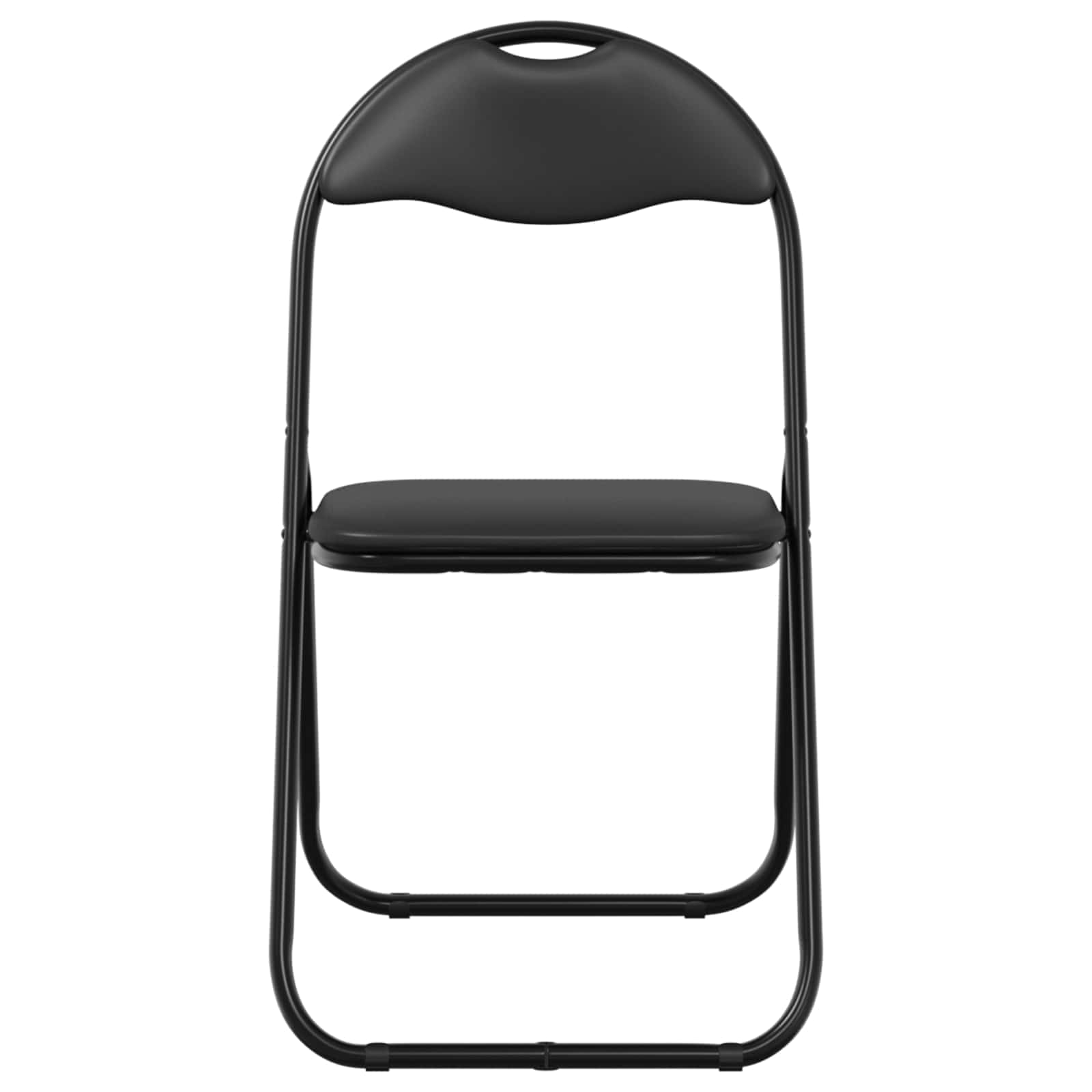 Klappstuhl 2 pcs Schwarz 48 x 43,5 x 81 cm Kunstleder