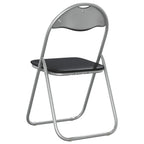 Klappstuhl 8 pcs Schwarz und Grau 48 x 43,5 x 81 cm Kunstleder