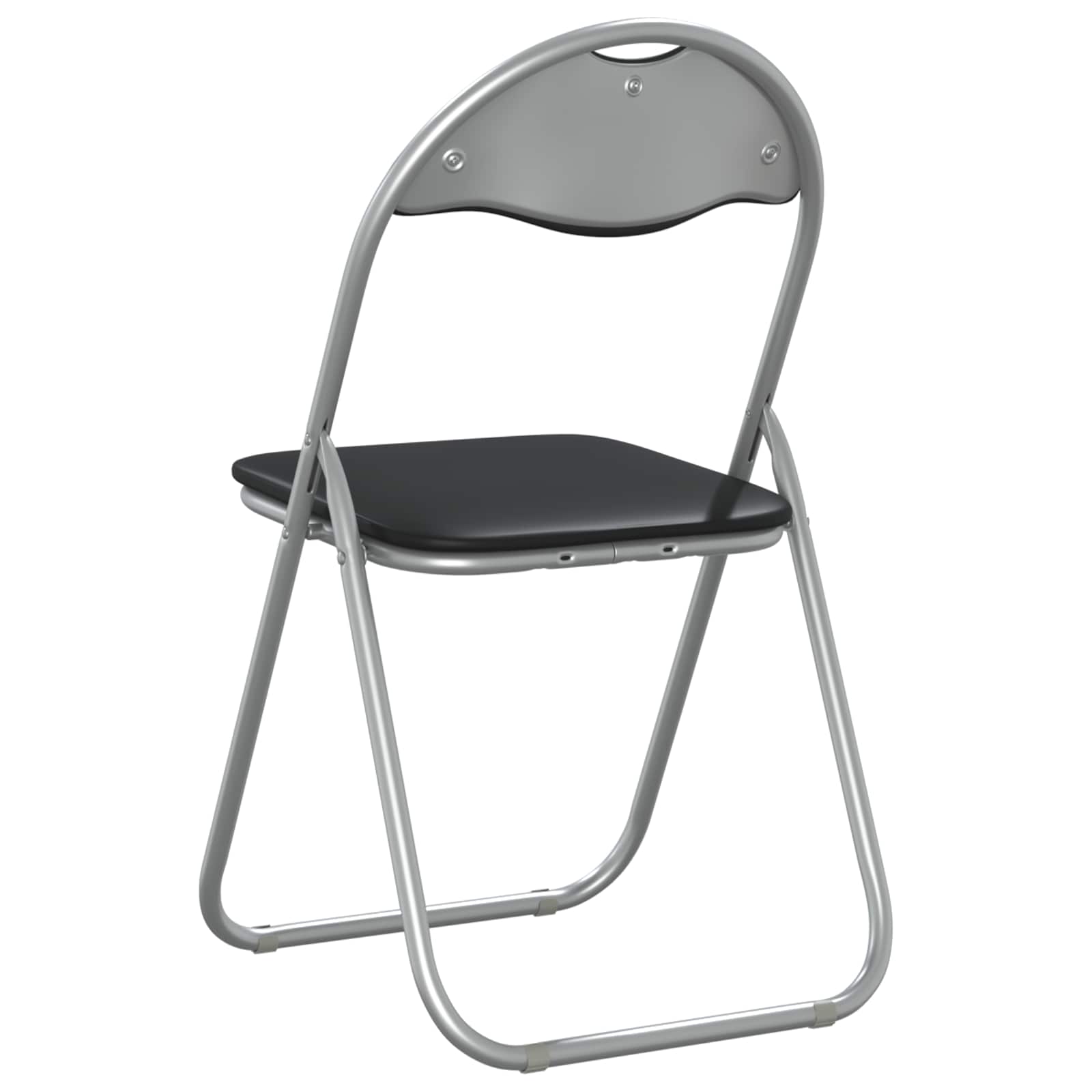 Klappstuhl 8 pcs Schwarz und Grau 48 x 43,5 x 81 cm Kunstleder