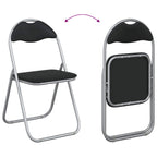 Klappstuhl 8 pcs Schwarz und Grau 48 x 43,5 x 81 cm Kunstleder