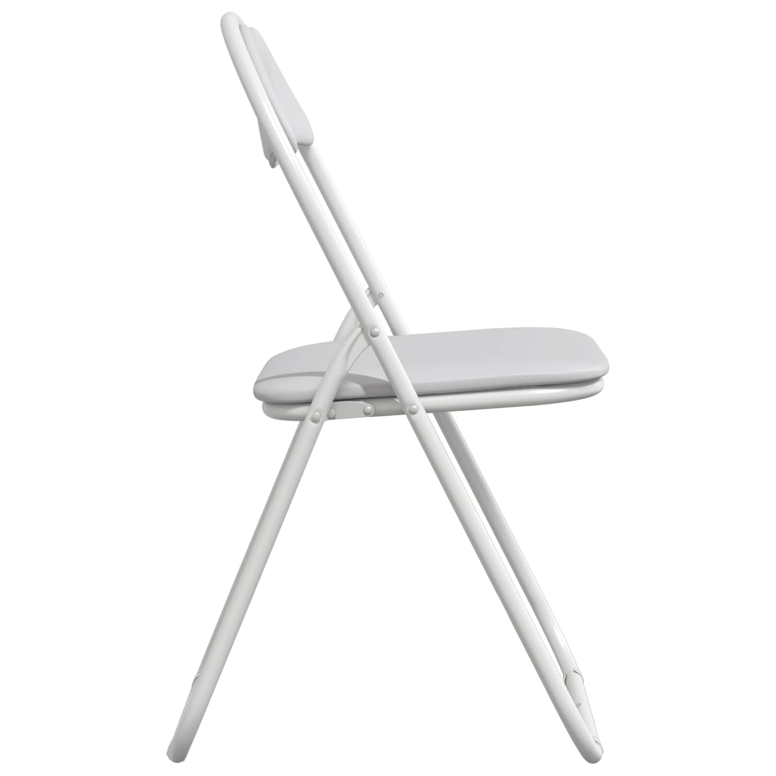 Klappstuhl 8 pcs Weiß 48 x 43,5 x 81 cm Kunstleder