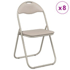Klappstuhl 8 pcs Sand 48 x 43,5 x 81 cm Kunstleder