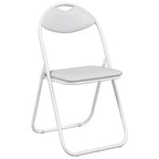 Klappstuhl 2 pcs Weiß 48 x 43,5 x 81 cm Kunstleder