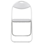 Klappstuhl 2 pcs Weiß 48 x 43,5 x 81 cm Kunstleder