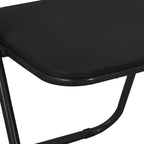 Klappstuhl 2 pcs Schwarz 48 x 43,5 x 81 cm Kunstleder