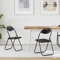 Klappstuhl 2 pcs Schwarz 48 x 43,5 x 81 cm Kunstleder