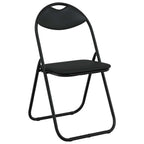 Klappstuhl 2 pcs Schwarz 48 x 43,5 x 81 cm Kunstleder