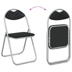 Klappstuhl 8 pcs Schwarz und Grau 48 x 43,5 x 81 cm Kunstleder