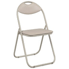 Klappstuhl 8 pcs Sand 48 x 43,5 x 81 cm Kunstleder