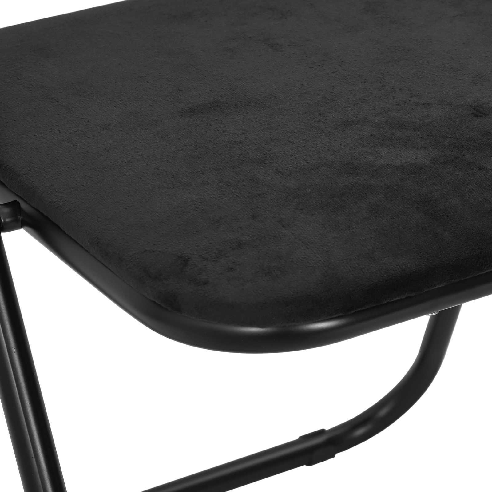 Klappstuhl 8 pcs Schwarz 48 x 44 x 78 cm Samt