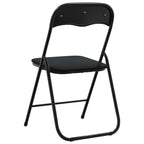 Klappstuhl 8 pcs Schwarz 48 x 44 x 78 cm Samt