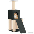 Katzennbaum mit Sisal-Kratzsäulen Dunkelgrau 146 cm