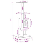 Katzennbaum mit Sisal-Kratzsäulen Creme 137 cm