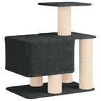 Katzennbaum mit Sisal-Kratzsäulen Dunkelgrau 96 cm