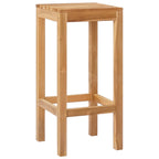Barhocker 2 pcs Braun Massivholz Teak