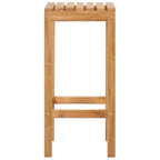 Barhocker 2 pcs Braun Massivholz Teak