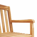 Handgefertigte Rosenbank Natur 150 x 60 x 90 cm Massivholz Teak