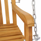 Schaukelbank Natur 114 x 61 x 61,5 cm Massivholz Teak