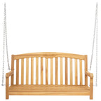 Schaukelbank Natur 114 x 61 x 61,5 cm Massivholz Teak