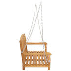 Schaukelbank Natur 114 x 61 x 61,5 cm Massivholz Teak