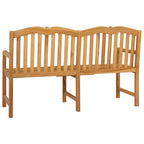 Handgefertigte Rosenbank Natur 155 x 60 x 94 cm Massivholz Teak