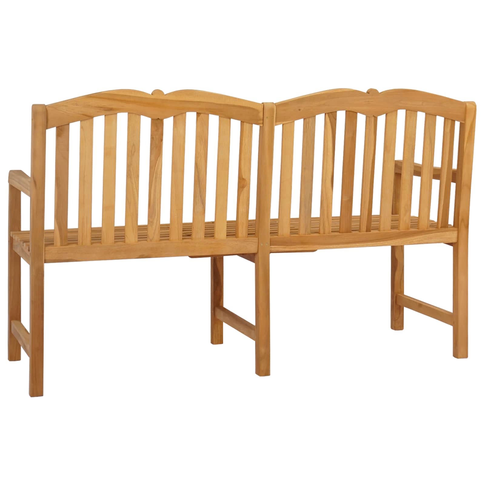 Handgefertigte Rosenbank Natur 155 x 60 x 94 cm Massivholz Teak