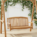 Schaukelbank Natur 114 x 60 x 60,5 cm Massivholz Teak