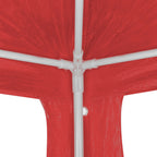 Partyzelt Rot 300 x 300 x 255 cm PE und Stahl