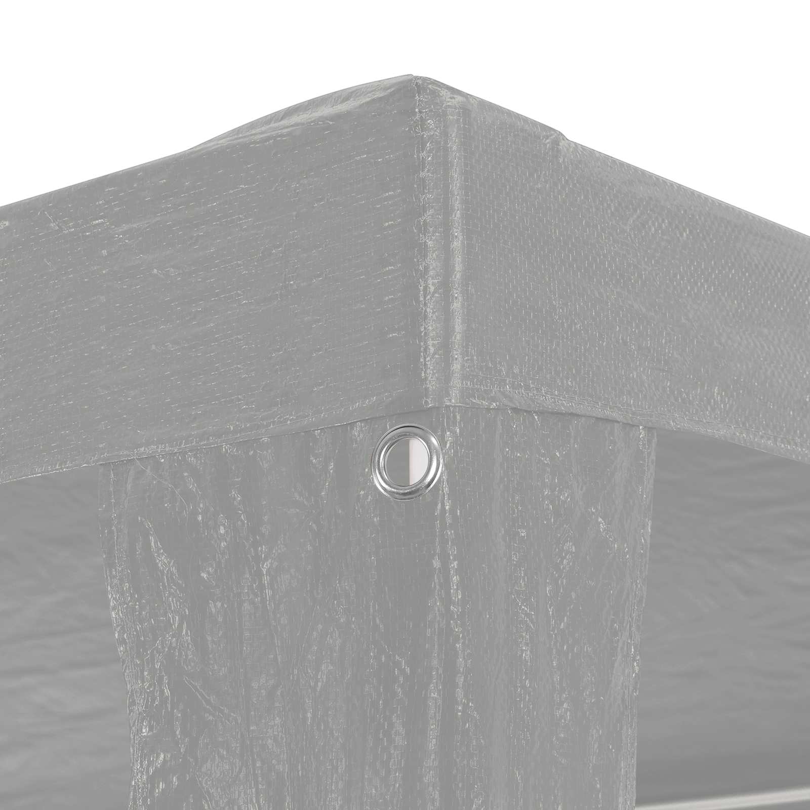 Partyzelt Hellgrau 300 x 300 x 255 cm PE und Stahl