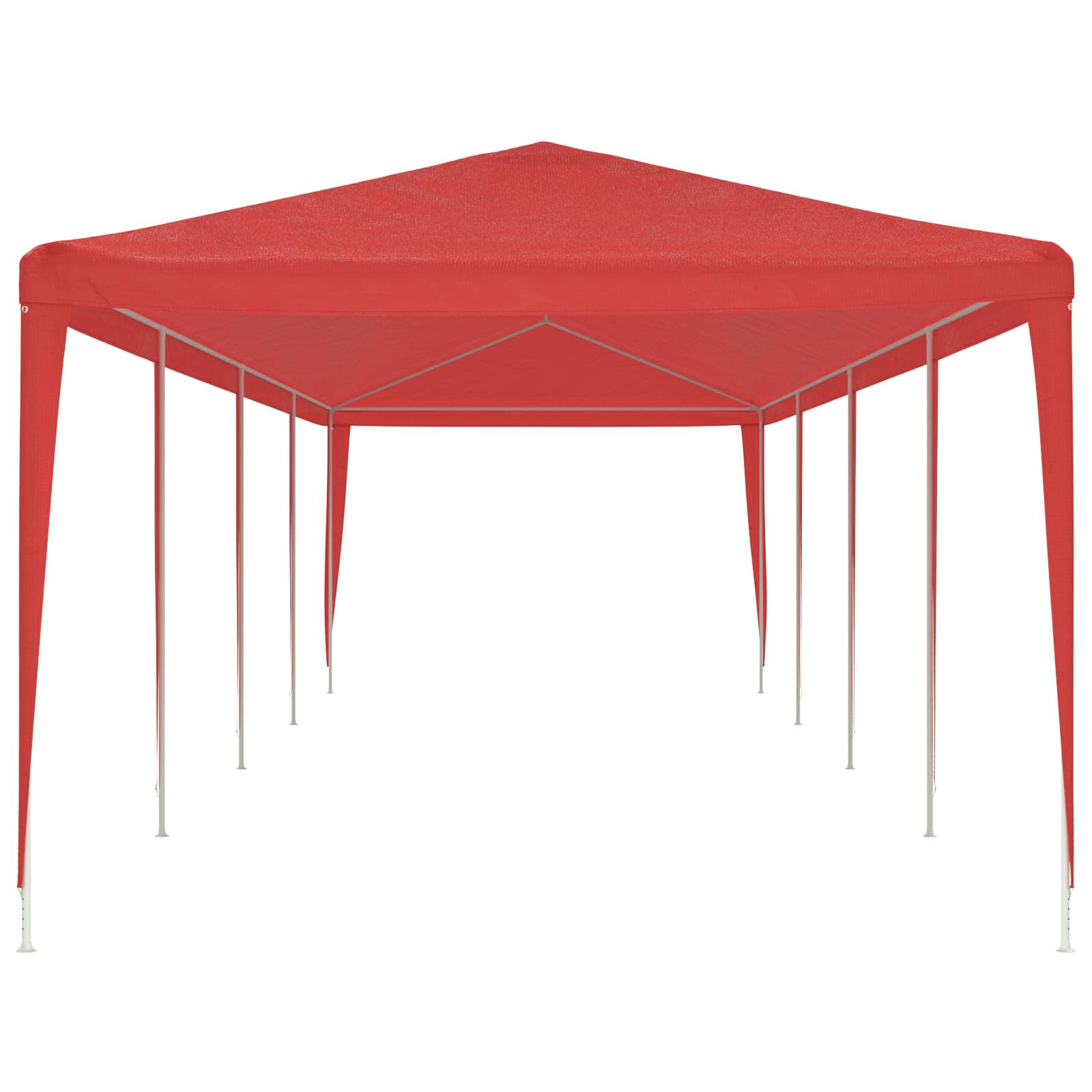 Partyzelt Rot 1200 x 300 x 255 cm PE und Stahl