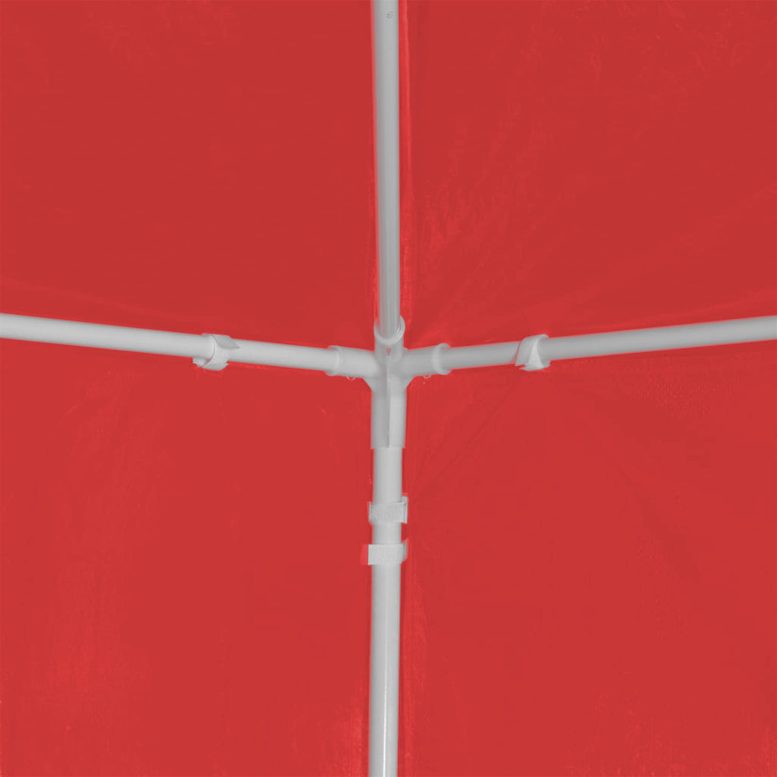 Party-Zelt 1200 x 300 x 255 cm Rot PE und Stahl