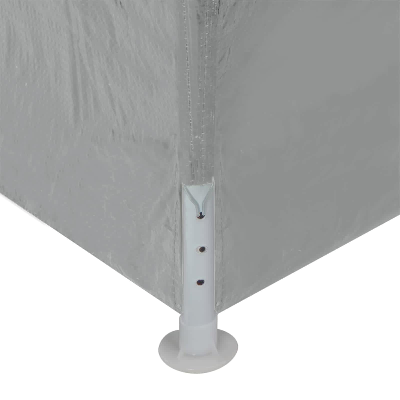 Party-Zelt 1200 x 300 x 255 cm Hellgrau PE und Stahl
