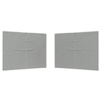 Party Zelt Seitenteil 2 pcs Hellgrau 400 x 195 cm PE und Stahl