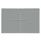Party Zelt Seitenteil 2 pcs Hellgrau 400 x 195 cm PE und Stahl