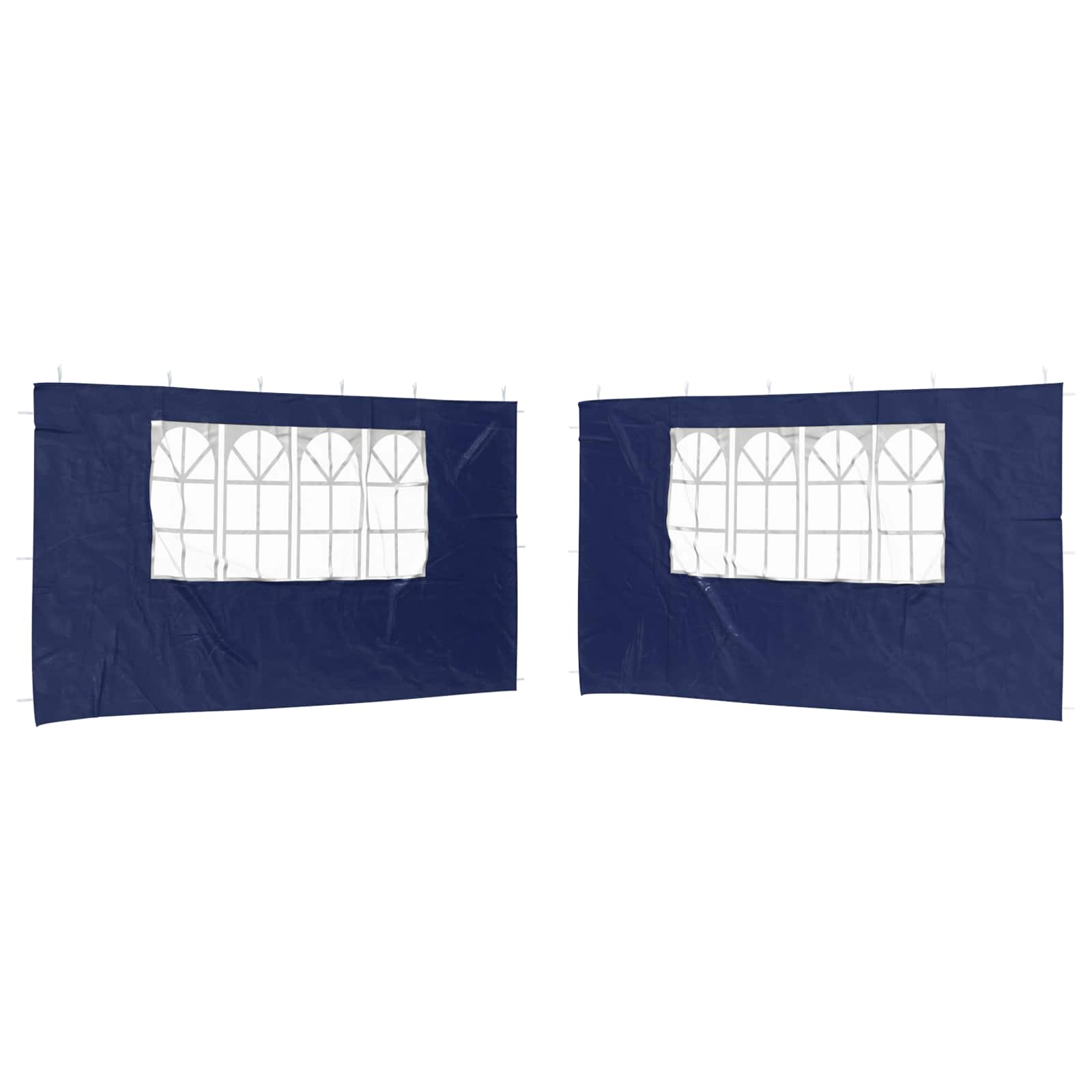 Party Zelt Seitenteil 2 pcs 400 x 195 cm Blau PE und Stahl