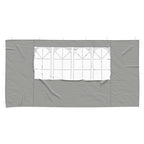 Party Zelt Seitenteil 2 pcs 400 x 195 cm Hellgrau PE und Stahl