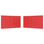Party Zelt Seitenteil 2 pcs Rot 400 x 195 cm PE und Stahl