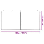 Party Zelt Seitenteil 2 pcs Rot 400 x 195 cm PE und Stahl