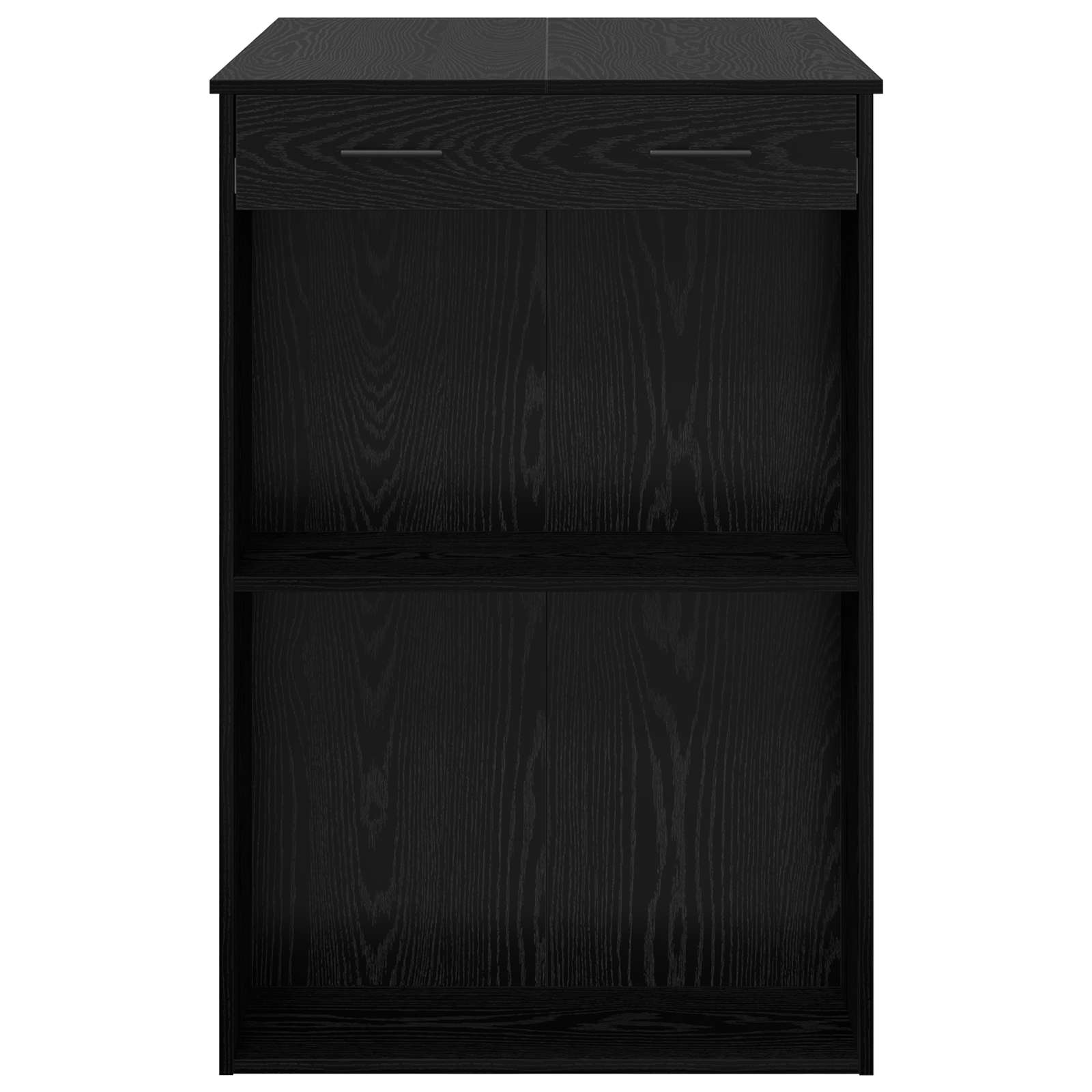 Bartisch Schwarz Eichen-Optik 102 x 70 x 103,5 cm Holzwerkstoff