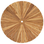Klappbarer Gartentisch Natur Ø 110 x 75 cm Teak-Massivholz