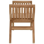 Gartenbank 2-Sitzer 126 cm Massivholz Teak Natur