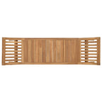 Gartenbank 2-Sitzer 126 cm Massivholz Teak Natur