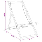 Liegestuhl Taupe Massivholz Teak