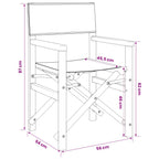 Esszimmerstuhl Braun und Taupe 56 x 54 x 87 cm Massivholz Teak