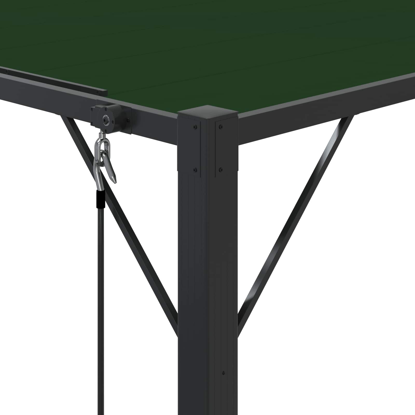 Gazebo mit Lamellen-Dach Grün 3 x 4 x 2,14 m