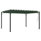 Gazebo mit Lamellen-Dach Grün 3 x 4 x 2,14 m