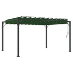 Gazebo mit Lamellen-Dach Grün 3 x 4 x 2,14 m